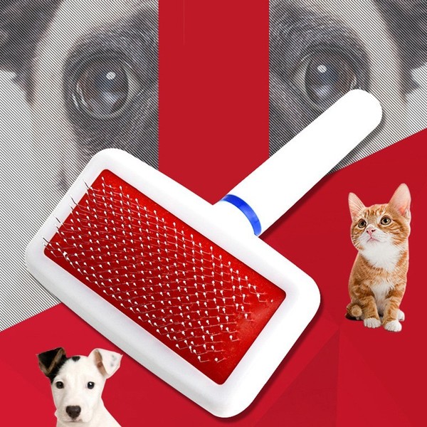 Cepillo de pelo para mascotas Herramientas de aseo Slicker Accesorio Peine de limpieza Hogar para perros