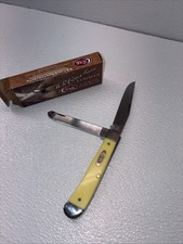 Vintage Case USA XX 3254 CV Trapper Yellow Handle Pocket Knife 2010- New In Box