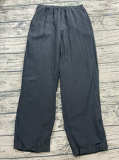 Eileen Fisher Petite PP Fit 25x28 Linen Blend Pull On Elastic Waist Knit Pants