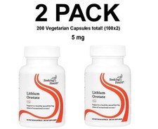 Seeking Health, Lithium Orotate, 2 PACK, 5 mg, 100 Vegetarian Capsules each