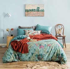 Botanical Duvet Cover Queen 100 Egyptian Cotton Green Leaves Duvet Cover Set