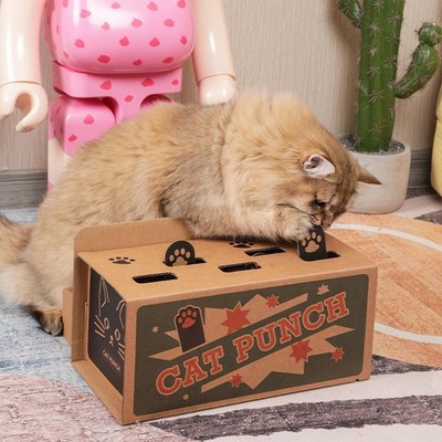 Lustiges Katzen-Stanzspielzeug Wellpapier Katze interaktives Spielzeug Katzenpfote Spielzeug Kratzen
