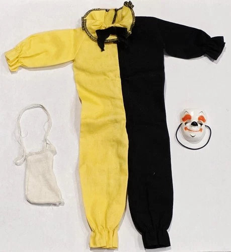 Vintage Ken #794 Masquerade 1963 Clown Jumpsuit Mask & Hood Partial Set