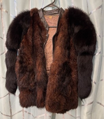 Vintage Mink Real Fur Custom Coat By Regina Schrecker Firenze Italy Two Tails