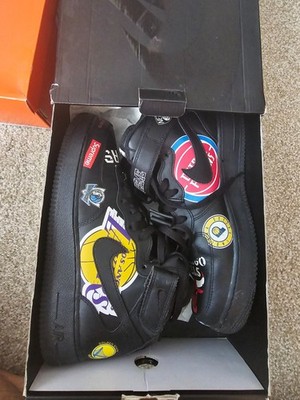 Size 9 - Supreme x NBA x Nike Air Force 1 07 Mid Black