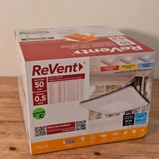 ReVent 50 CFM Easy Installation Bathroom Exhaust Fan Adjustable LED Light RVL50