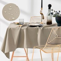 Tischdecke 140X260 Cm Room99 Beige Abwaschbar Fleckschutz Polyester Rechteckig
