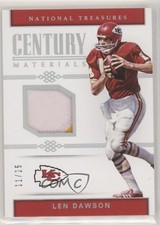 2017 National Treasures Century Materials Holo Silver 11/25 Len Dawson HOF 0a6