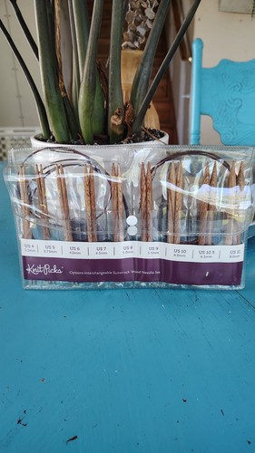 Knit Picks Sunstruck Interchangeable Knitting Needle Set Size 4-11 Purple Cords