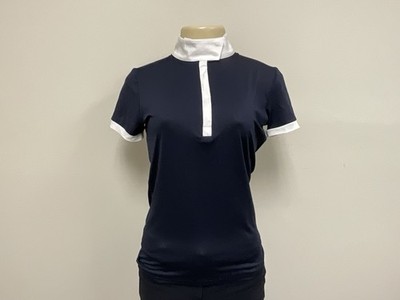 Lotus Romeo Women's Navy Short Sleeve Riding Shirt Size S NWT Equestrian