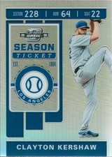 2020 Panini Chronicles Contenders Optic Holo #25 Clayton Kershaw Dodgers