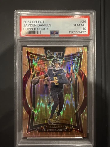 2024 Panini Select - Concourse Jayden Daniels #26 Copper Shock Prizm /299 (RC)