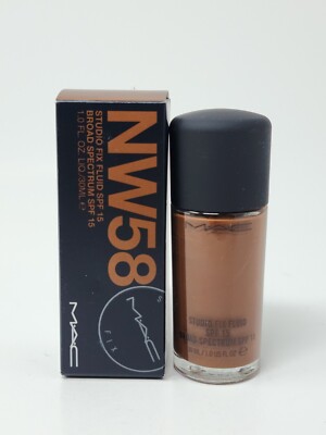  MAC NW58 Studio Fix Fluid Foundation SPF 15 1 oz