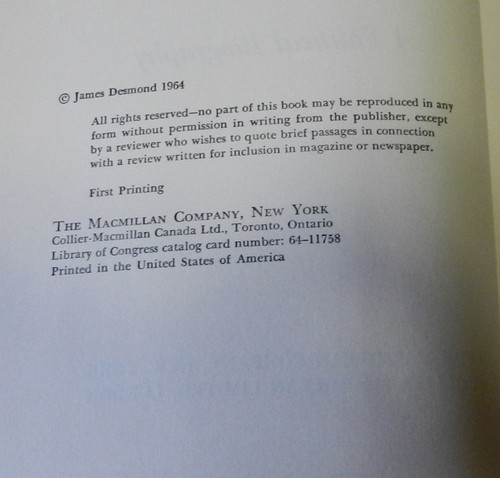 1964 "Nelson Rockefeller": A Political Biography by James Desmond 1st edition - Foto 6 di 6