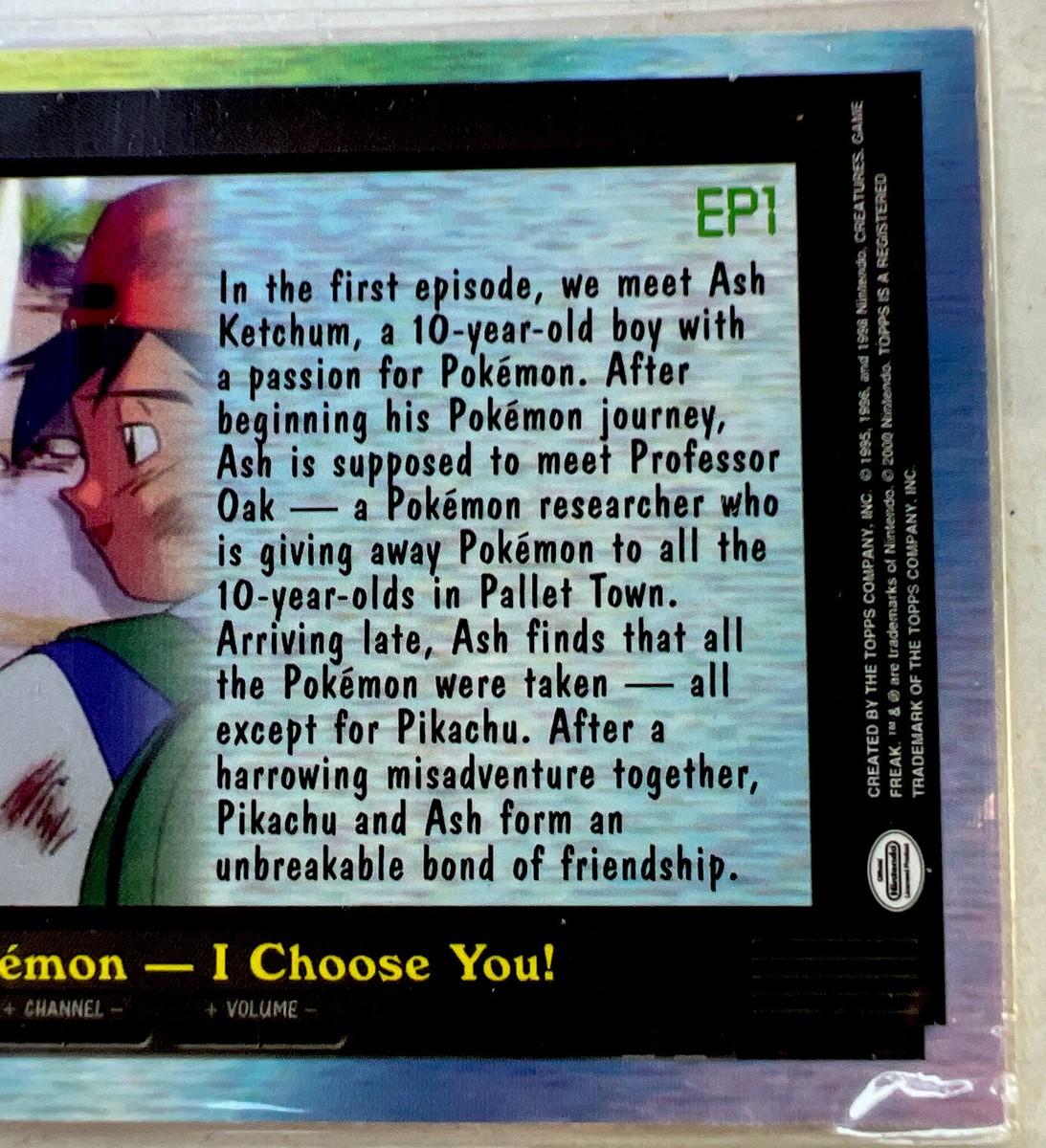 ep1 pokemon i choose you card Pokemon Topps I CHOOSE YOU PIKACHU EP1 TV Animation Edition Blue Logo NM-MT  ❤️