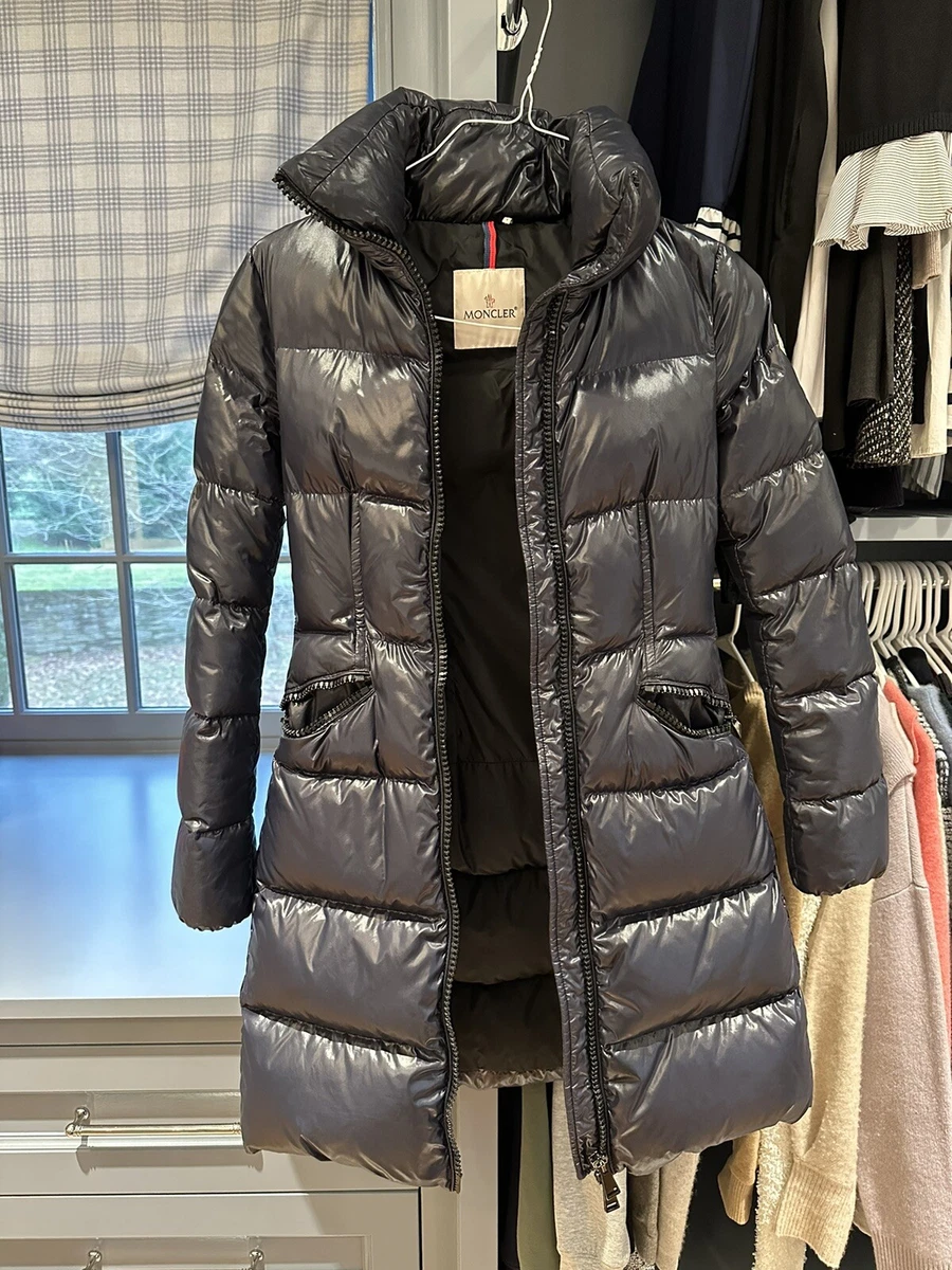 moncler moyadons shiny quilted coat size 0/XS