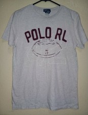 Polo By Ralph Lauren Girls Gray Spellout 1944 Champs Football Tshirt L 14-16