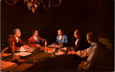 Postcard Virginia Patriots Secret Session Colonial Williamsburg Virginia VA V237