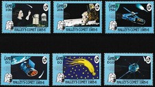 Gambia - Halleyscher Komet Satz postfrisch 1986 Mi. 656-661