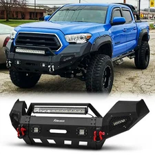 Complete Steel Front Bumper Assembly with Led Lights For Toyota Tacoma 2016-2022