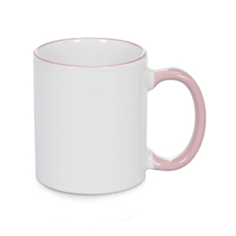 36pcs Blank Mugs Sublimation 11OZ Rim/Handle Mug-Pink Heat Press Transfer  Cup US