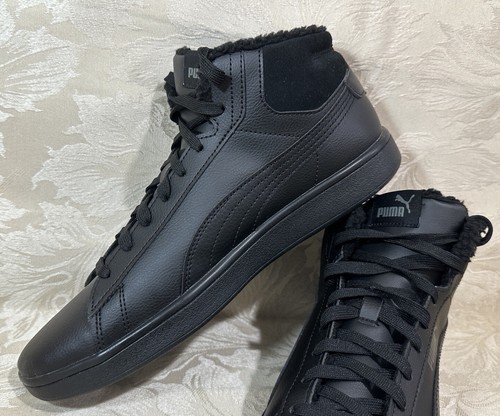 Puma Smash 3.0 Mid Wtr - Mens Trainers - Black - Size MENS UK 9 - READ - Picture 3 of 13