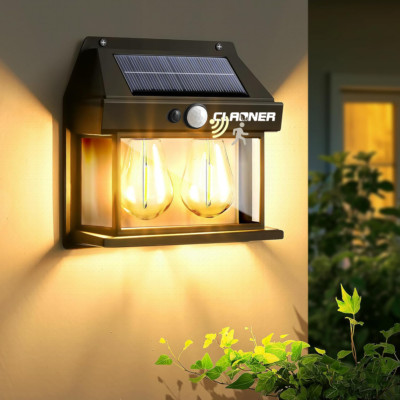LED Solar Power Wall Light Outdoor Garden Dusk to Dawn Motion Sensor Solar Lamp