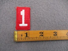 Boy Scouts of America BSA Red White Troop Number  1 One Patch S9/