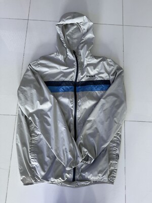 Simms Fastcast Windshell Zip Windbreaker Jacket Pertex Quantum Men s Large Gray