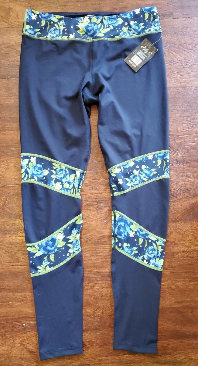 NWOT Seattle Seahawks Lady12 Leggings Yoga Pant W/ FLOWERS