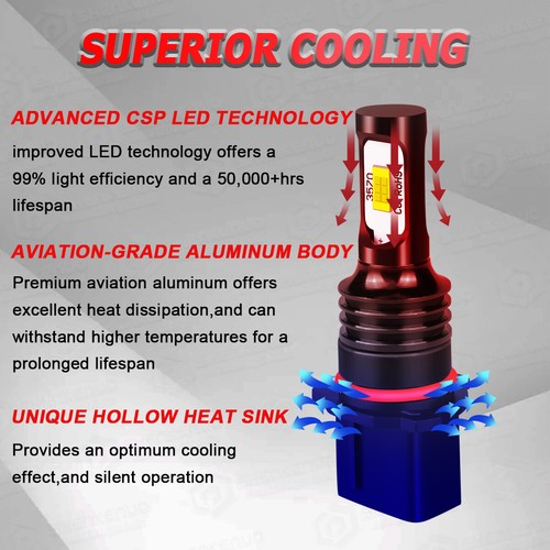 For Chevy Suburban 2015-2020 Combo LED Headlight Bulbs High/Low Beam + Fog Light - Picture 16 of 17