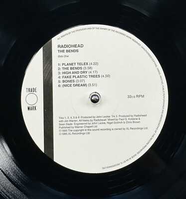 Radiohead The Bends 12インチレコード Radiohead - The Bends - LP Album - 12” Vinyl Record - * Near Mint