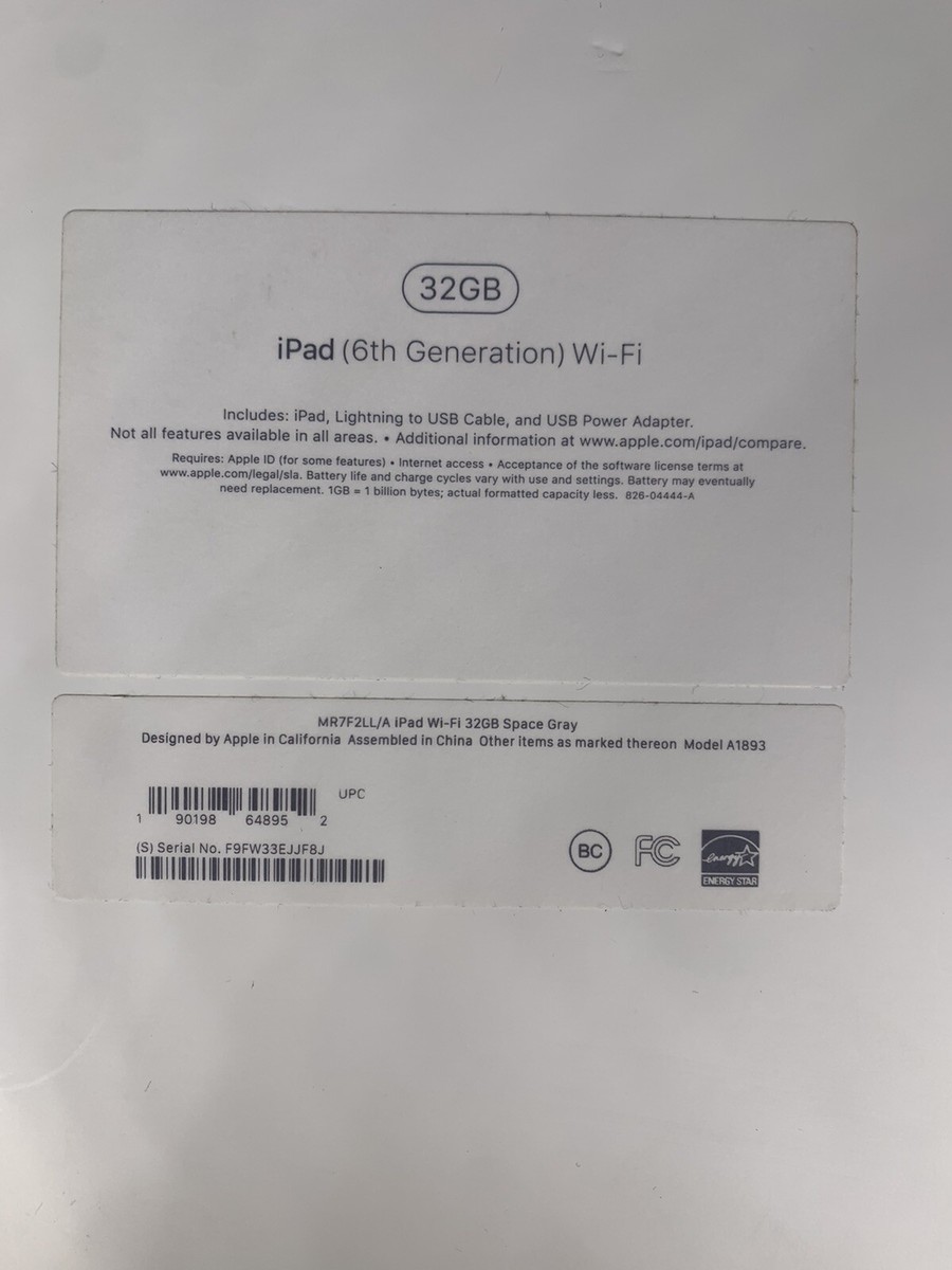 iPad Wi-Fi 32GB箱のみ Apple iPad Wi-Fi 32GB 2018 第6世代 シルバー 箱付き 【公式通販】