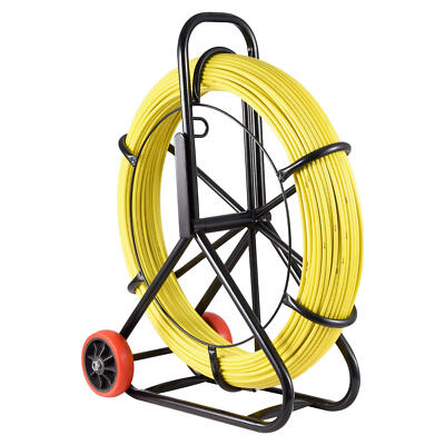 Fish Tape Puller W/wheel Fiberglass 492ft 1/3 Inch Wire Cable Running Duct Rodde