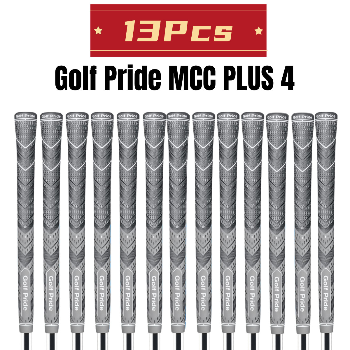 13 Golfschlägergriffe Golf Pride MCC PLUS4 Golfgriff Standard Mittelgroß