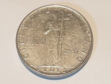 Moneta CITTA' DEL VATICANO PIO XII 100 Lire 1957