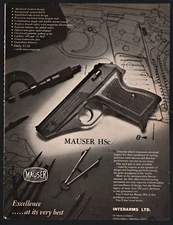 1971 MAUSER HSc Pistol PRINT AD shown w/original price Vintage Gun ADVERTISING