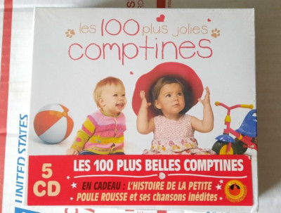 Les 100 Plus Jolies Comptines The 100 Prettiest Nursery Rhymes (5CD, French) NEW