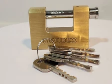 Maudex Solid Brass Heavy Duty Secure Lock for Storage Shed Use with 5 Keys