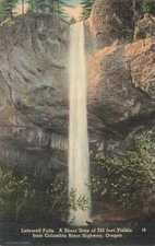 Postcard 1947 Latourell Falls from Columbia River Highway, Oregon VTG VPC01.