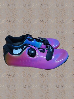 Professional Mens Black Iridescent Road Cycling Shoes Self-Locking Bike Shoes 43 Amazon.com | Darevie Men main image 3