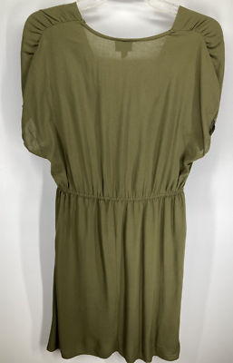 Mossimo by Target Dark Green Short Sleeve V-Neck Knee Length Dress Sz Sm  EUC | eBay