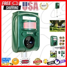 Humane Solar Motion Detection Repeller for Cats, Dogs, and Wildlife (4.3x14 in)