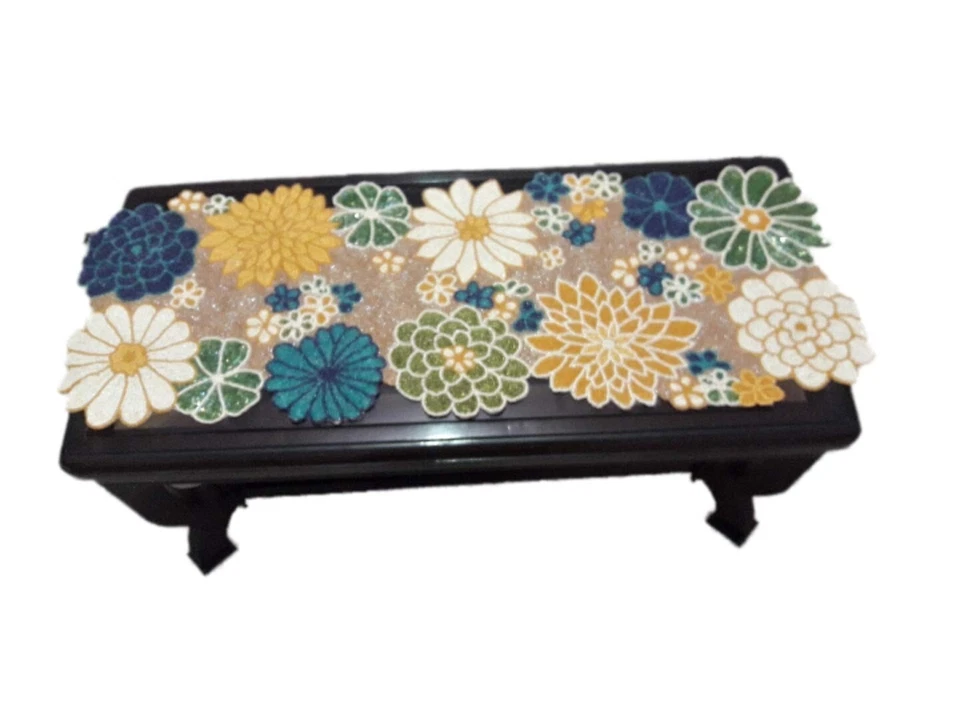 Handcrafted Beaded Table Runner for Center and Dinning Table 13 X 36 Inches - Image 3 of 4