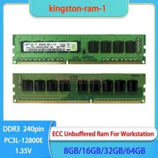 Samsung 8GB/16GB/32GB/64G DDR3L PC3L-12800E 1600MHz ECC UDIMM Memory for HP lot