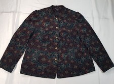 Evans Essence Size 20uk 3xl Xxxl Eur48 Womens Floral Corduroy Blazer Jacket