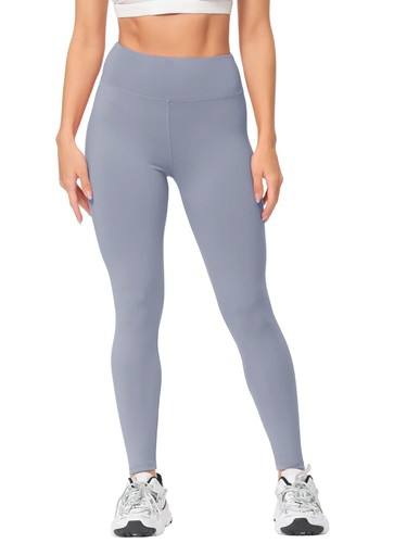 Damen-Yogahose einfarbig hoher Bund Stretch nahtlos knöchellang Leggings - Bild 25 von 45
