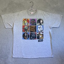 Star Wars Shirt Characters Han Solo Darth Vader Yoda Lucas Films Sz XL Vintage