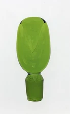 Blenko Handmade Glass 6944 Stopper in Olive Green Joel Myers Design