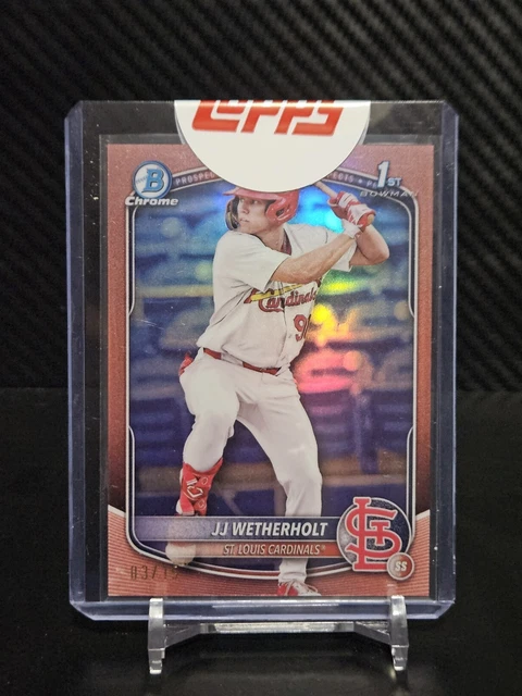 2025 BOWMAN J.J Wetherholt 1ST BOWMAN ROSE GOLD /15